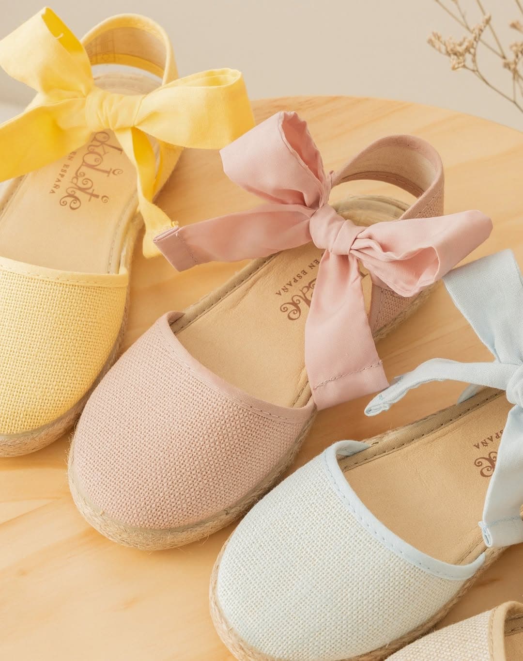 Espadrilles con lazo de raso